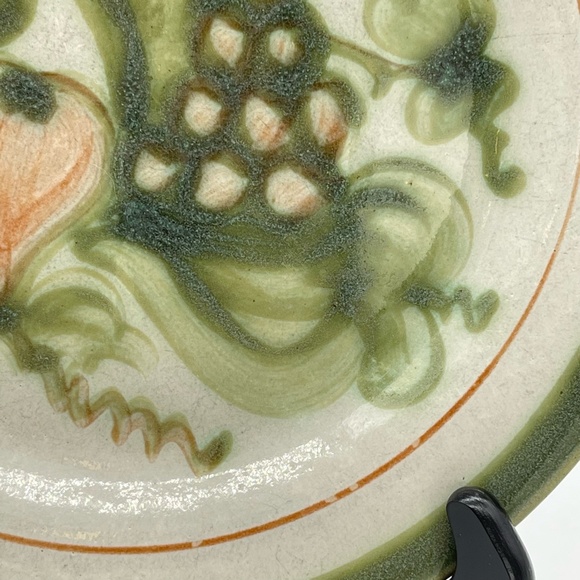 Vintage John B Taylor Ceramics Harvest 10” Dinner Plate Pear Grapes Louisville - Picture 3 of 11